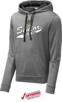 Senior Class 2026 Sweatshirt - Sport-Tek Heather Fleece Hooded Pullover, Black Heather